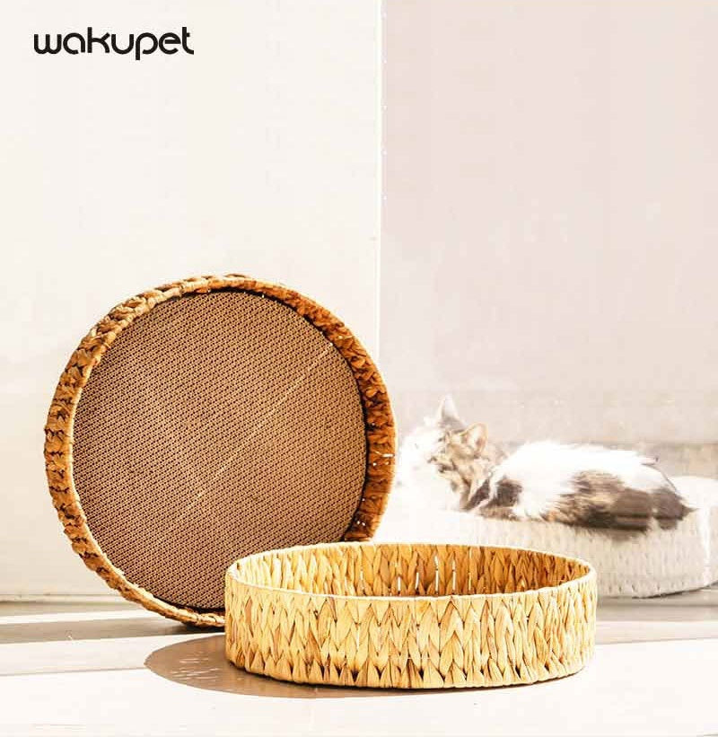 Cat Scratch Board, Winter Rattan Warm Cat Bed.