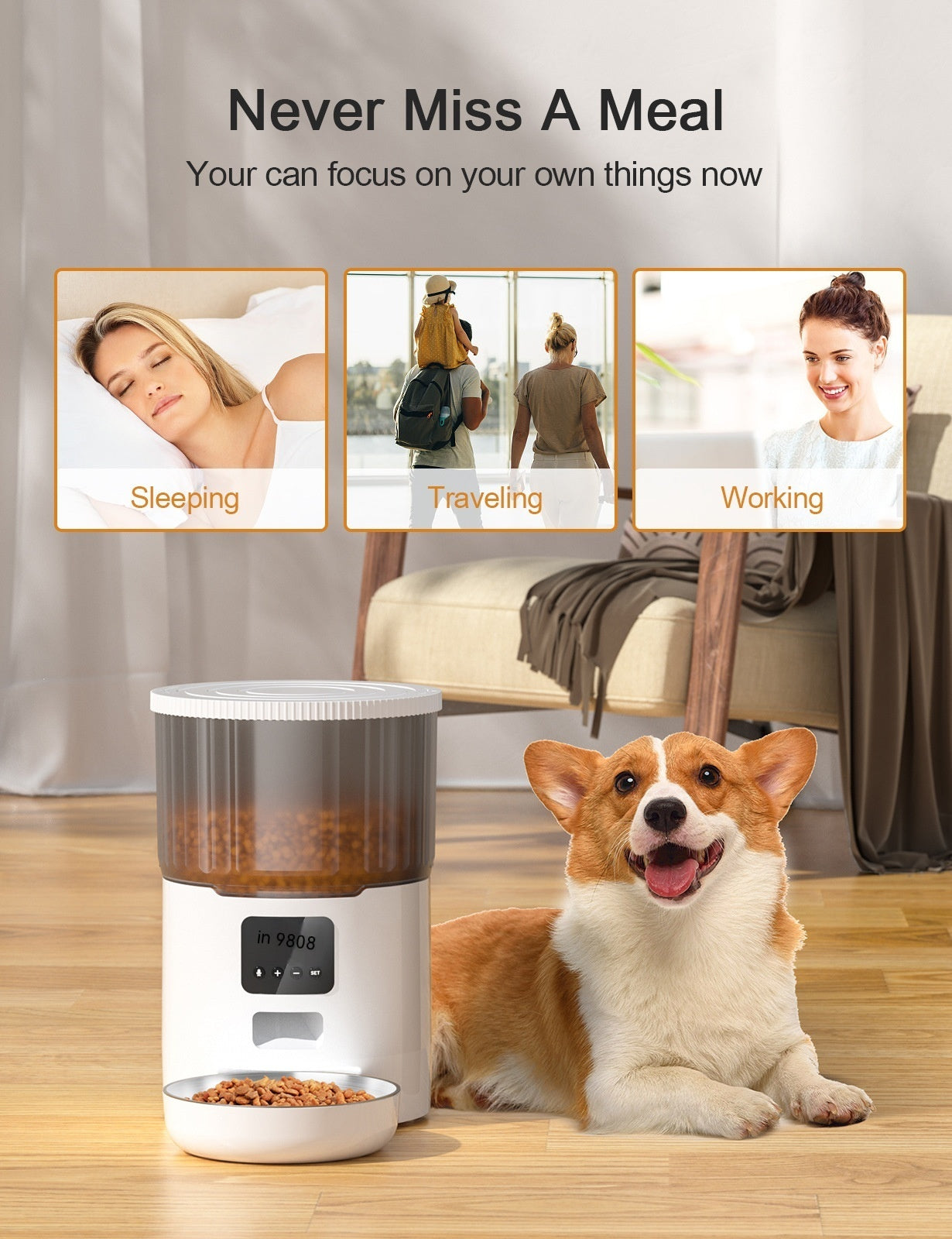 Cat/Dog Smart Automatic Pet Feeder.