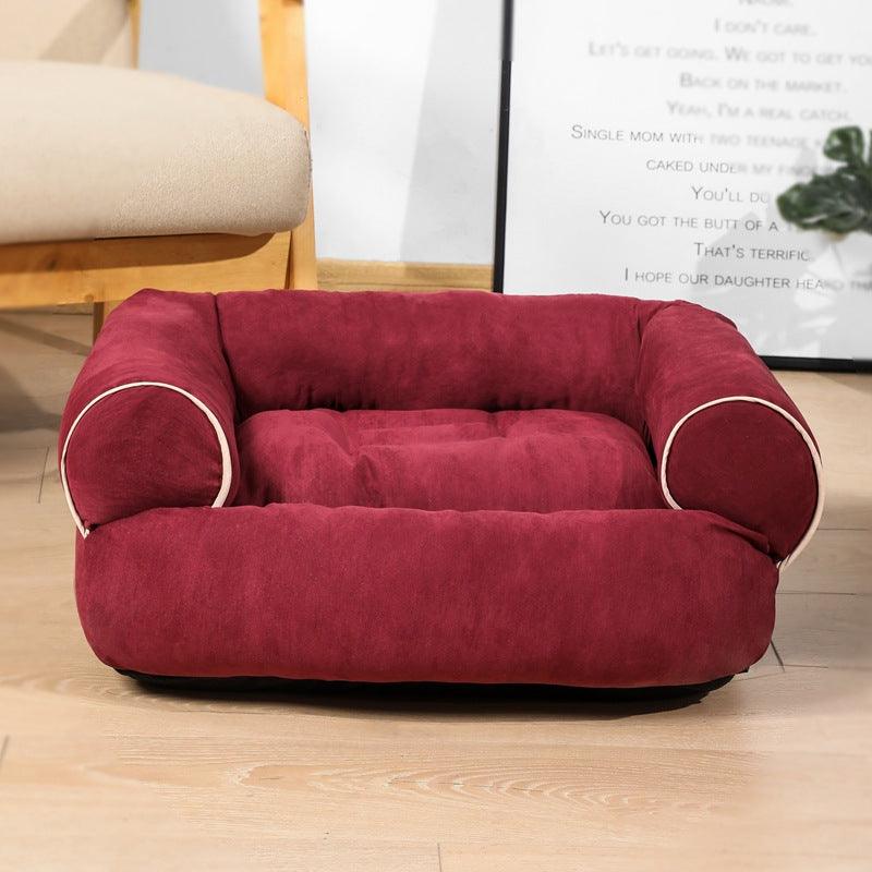Luxury Plush Pet Sofa Bed - Cozy Haven For Dogs And Cats.