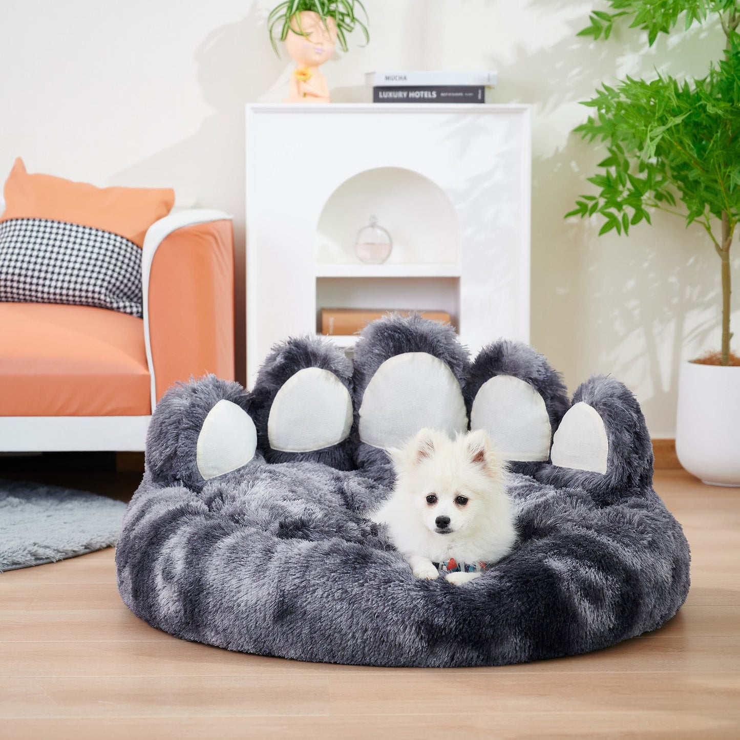 Cute Dog Bear Paw Shape Dog Bed.