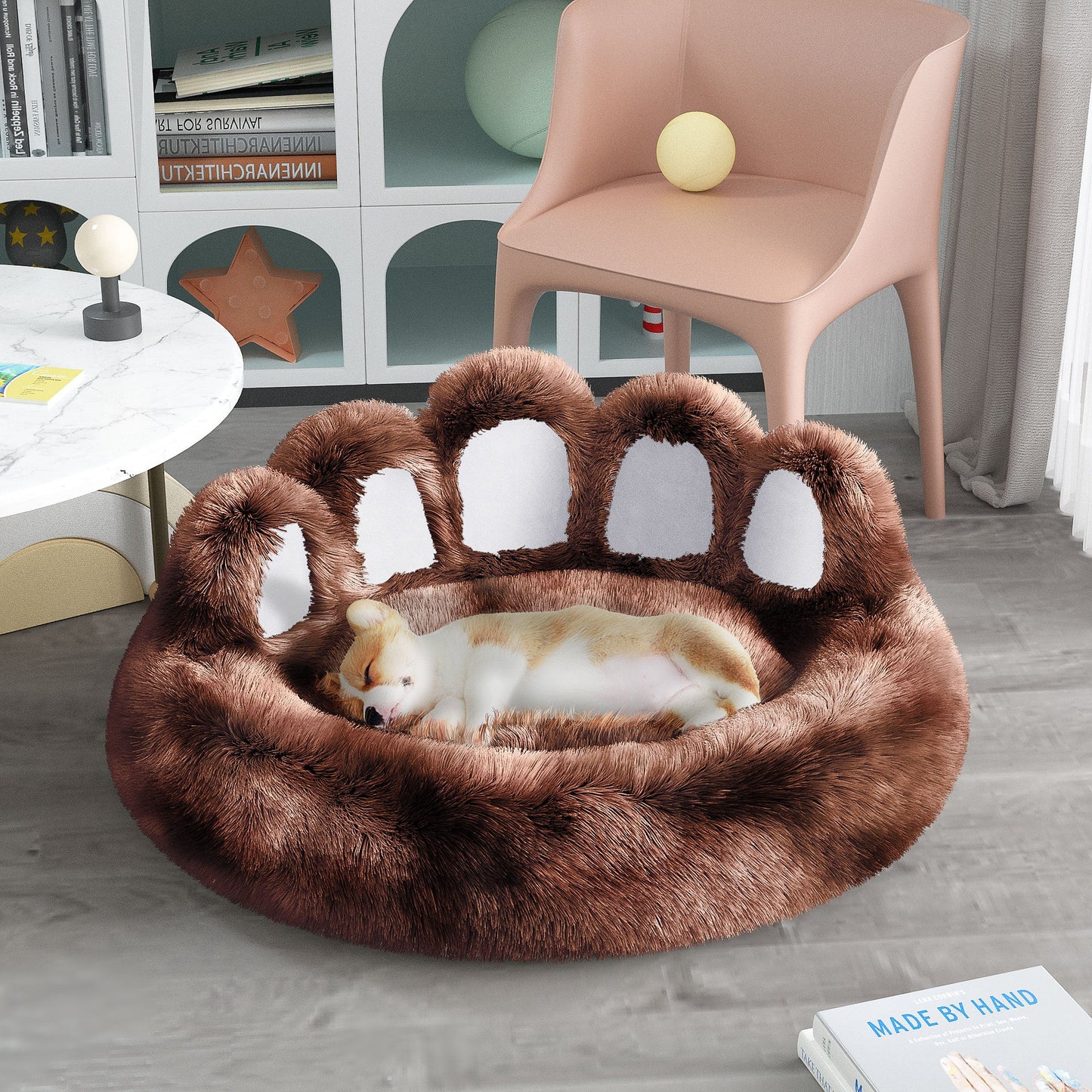 Cute Dog Bear Paw Shape Dog Bed.