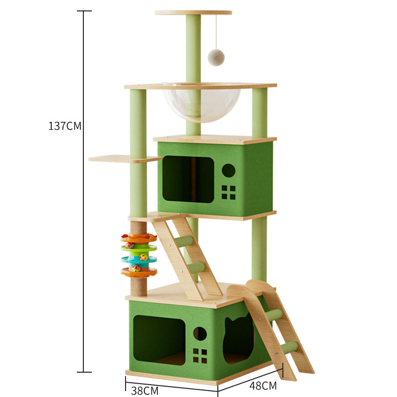 Cat Climbing Frame, Nest and Scratch Board Cat Tree.