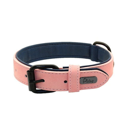 Soft Dog Collars Leather Padded.