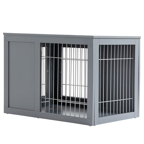 Metal Indoor Dog Cage, Double Door End Table.