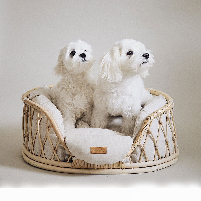 Dog/Cat Handmade Rattan Woven Bed/Sofa.