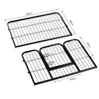 8 Panel Heavy Duty Powder Coated Metal Dog Pet Playpen.