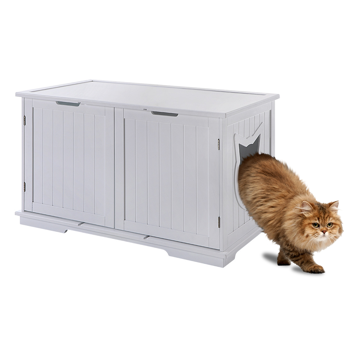 X-Large Cat Litter Box Enclosed Furniture.