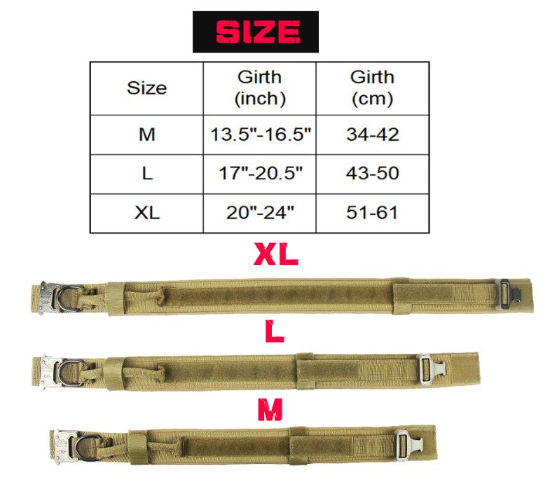 Durable Military Dog Collar.
