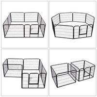 8 Panel Heavy Duty Powder Coated Metal Dog Pet Playpen.