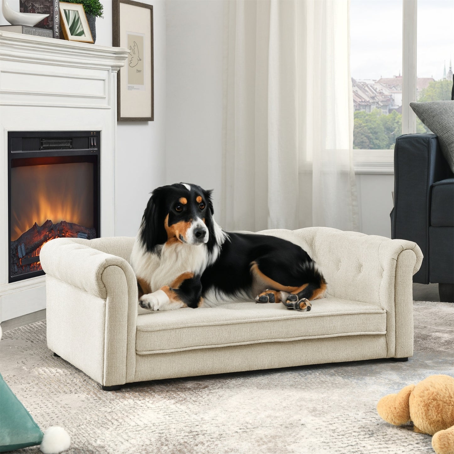 Elegant Rectangle Pet Bed For Medium And Large Dogs, Durable Elevated,Comfortable Dog Bed.