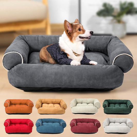 Luxury Plush Pet Sofa Bed - Cozy Haven For Dogs And Cats.
