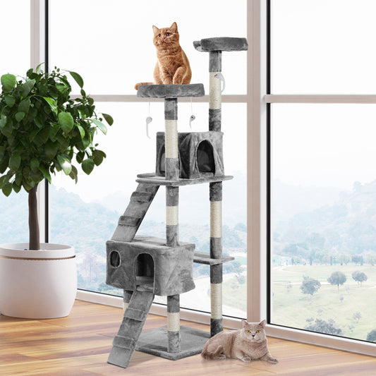 67-inch Multi-Level Cat Scratching Tree Kitty Activity Center.