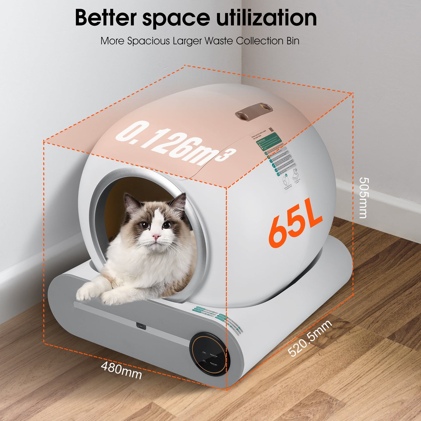 Self-cleaning Litter Box, Automatic Scooping And Deodorization.
