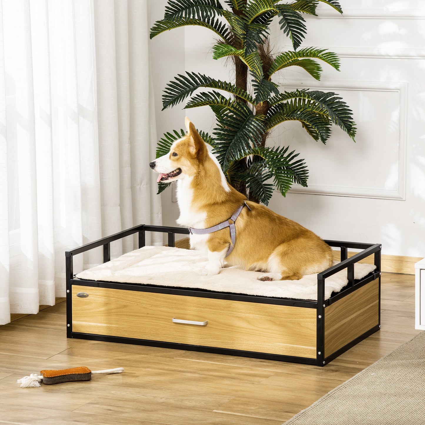 Elevated Dog Bed, Pet Couch, Soft Modern.