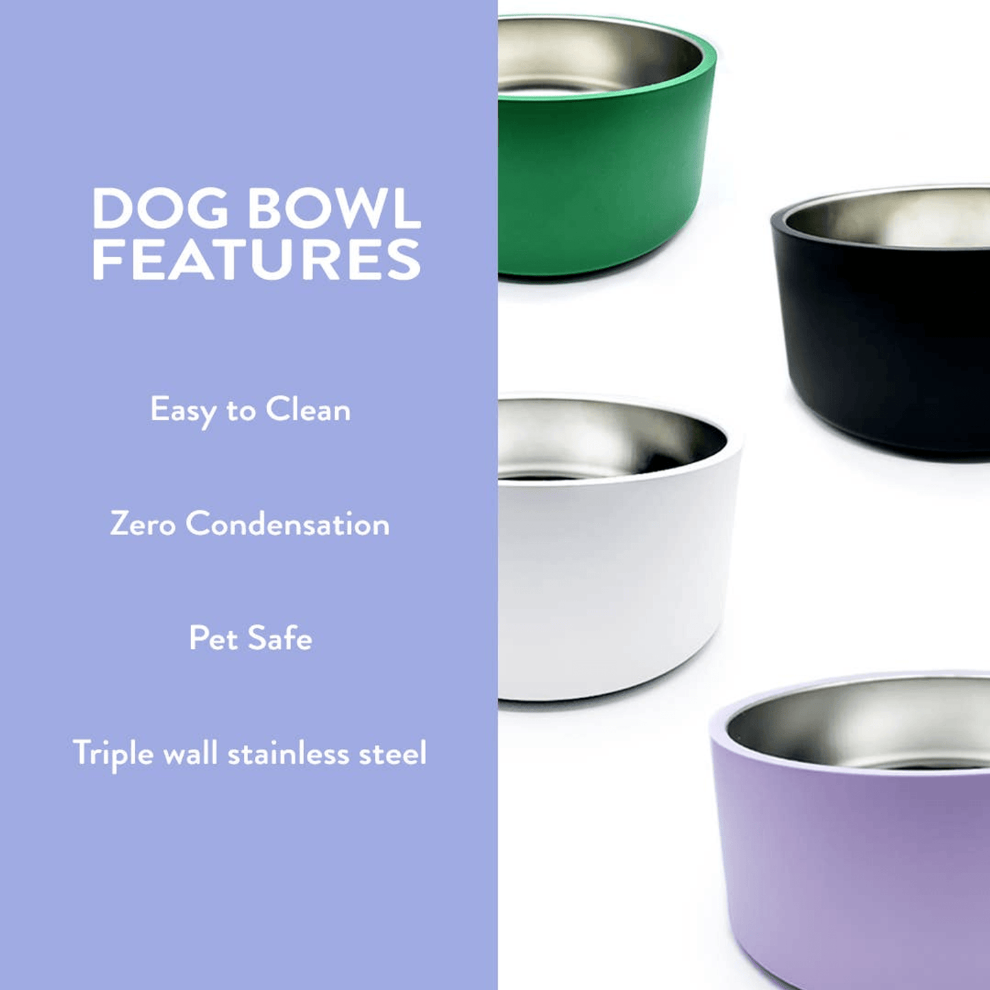 Premium Non-Slip Stainless Steel Dog Bowl for Medium to Large Breeds.