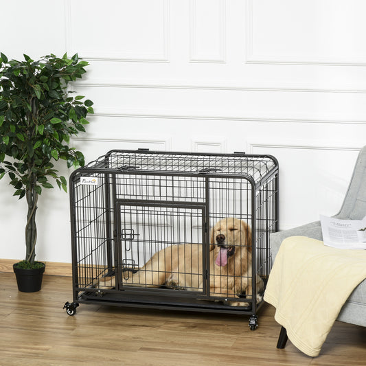 Folding Design Heavy Duty Metal Dog Cage Crate & Kennel.