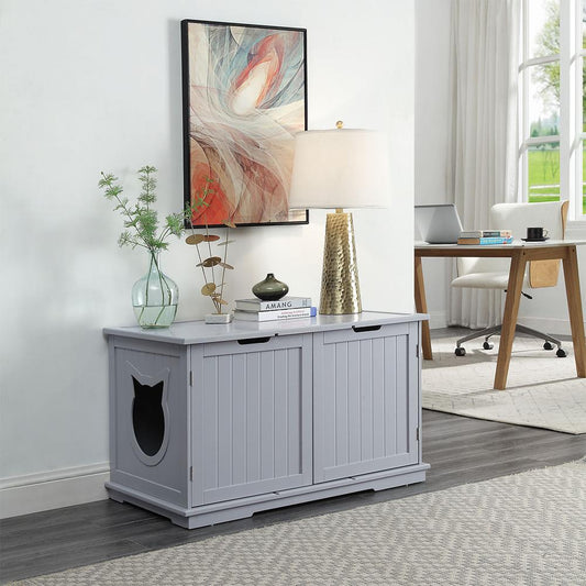 X-Large Cat Litter Box Enclosed Furniture.