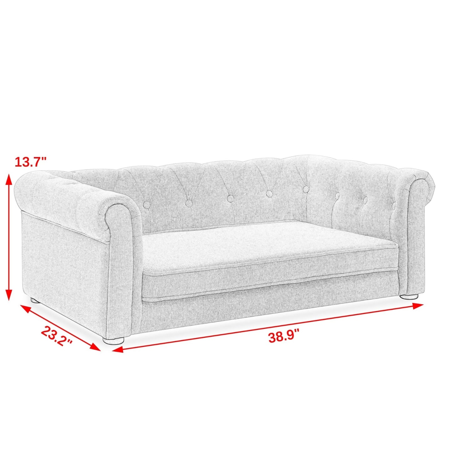 Elegant Rectangle Pet Bed For Medium And Large Dogs, Durable Elevated,Comfortable Dog Bed.