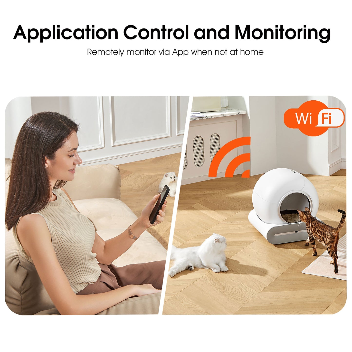 Self-cleaning Litter Box, Automatic Scooping And Deodorization.