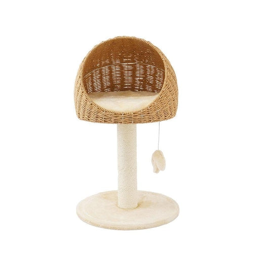 Rustic Rattan Haven - Cat Climbing Rack/Tree/Nest.