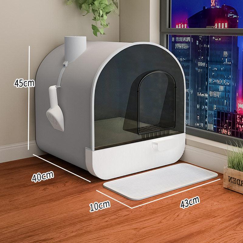 Ultimate Odor-Free Enclosed Cat Litter Box With Smart Features.
