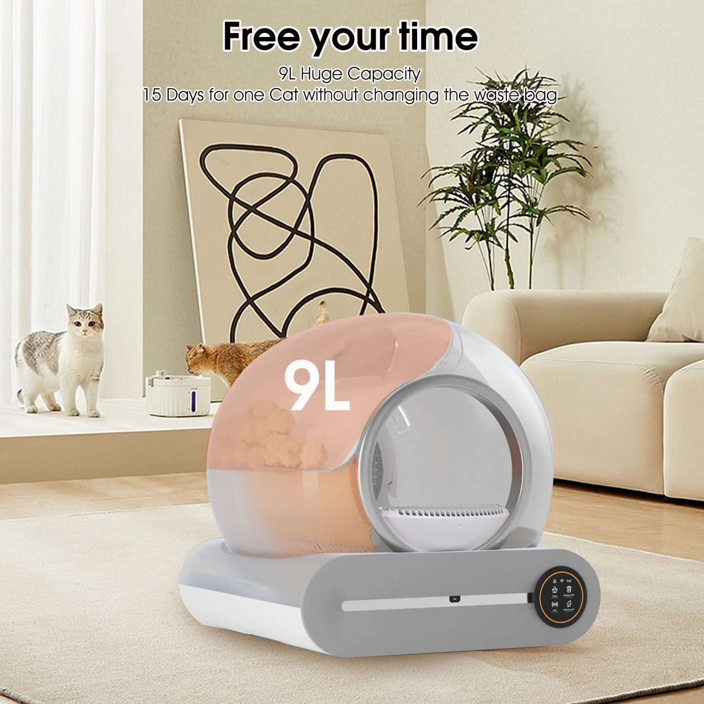 Self-cleaning Litter Box, Automatic Scooping And Deodorization.