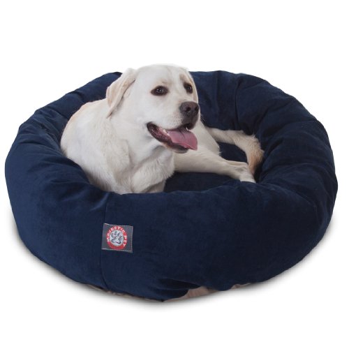 Dog Or Cat Donut Pet Bed In Navy.