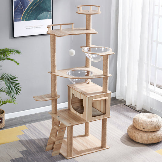 Cat Climbing Frame, Nest and Scratch Board Cat Tree.