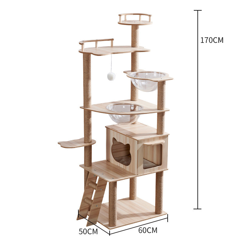 Cat Climbing Frame, Nest and Scratch Board Cat Tree.