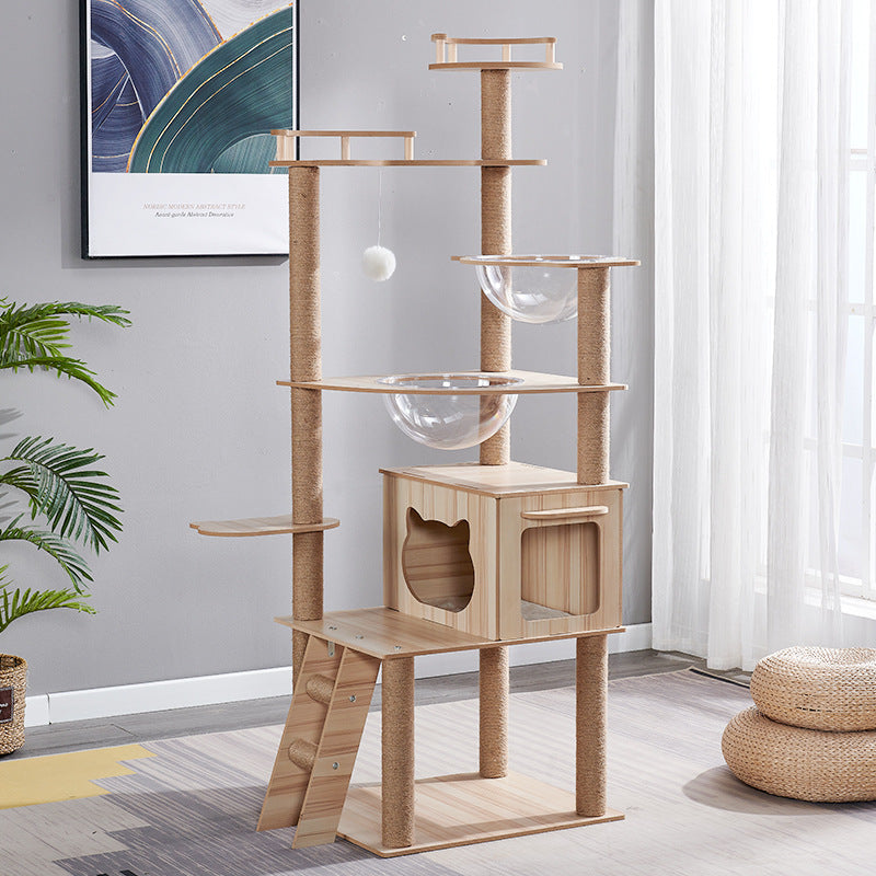 Cat Climbing Frame, Nest and Scratch Board Cat Tree.