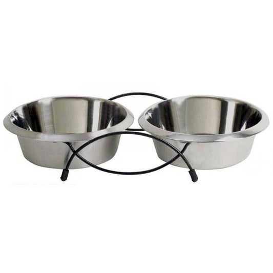 Double Diner Feeding Bowl for Dogs & Cats.