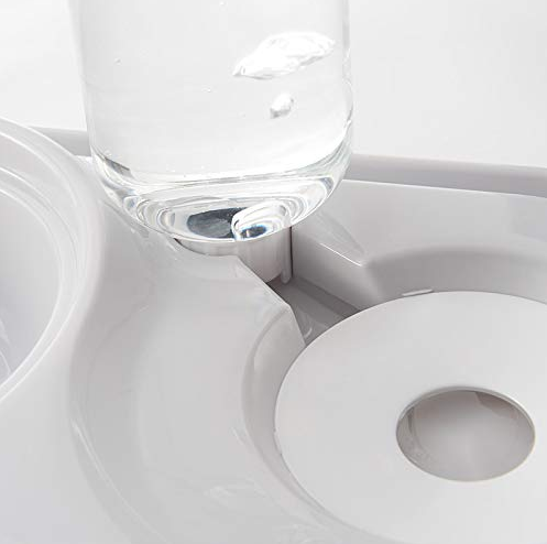 Stainless Steel Pet Bowls with Automatic Water Bottle.