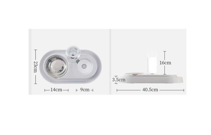 Stainless Steel Pet Bowls with Automatic Water Bottle.