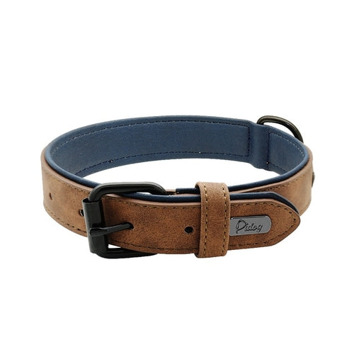 Soft Dog Collars Leather Padded.