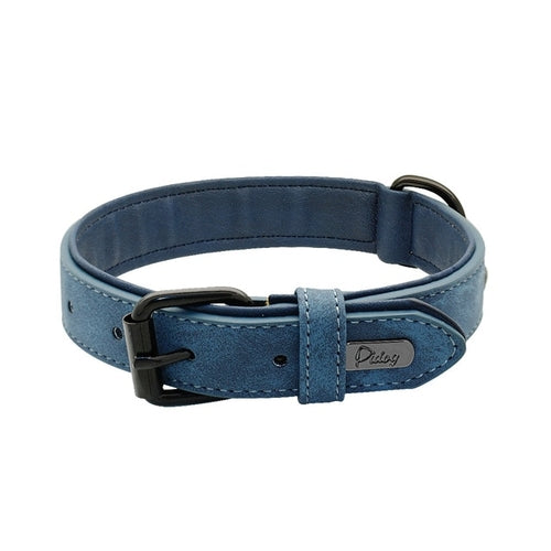 Soft Dog Collars Leather Padded.