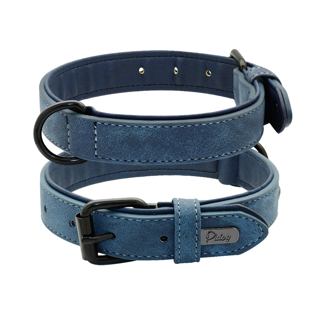Soft Dog Collars Leather Padded.