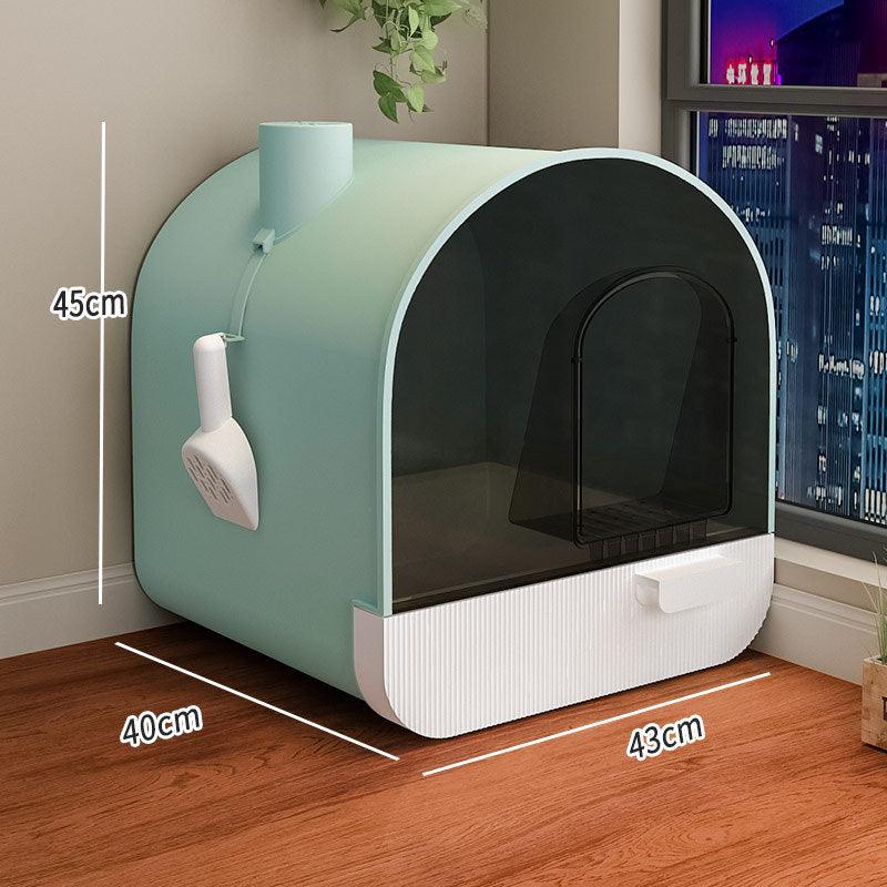 Ultimate Odor-Free Enclosed Cat Litter Box With Smart Features.