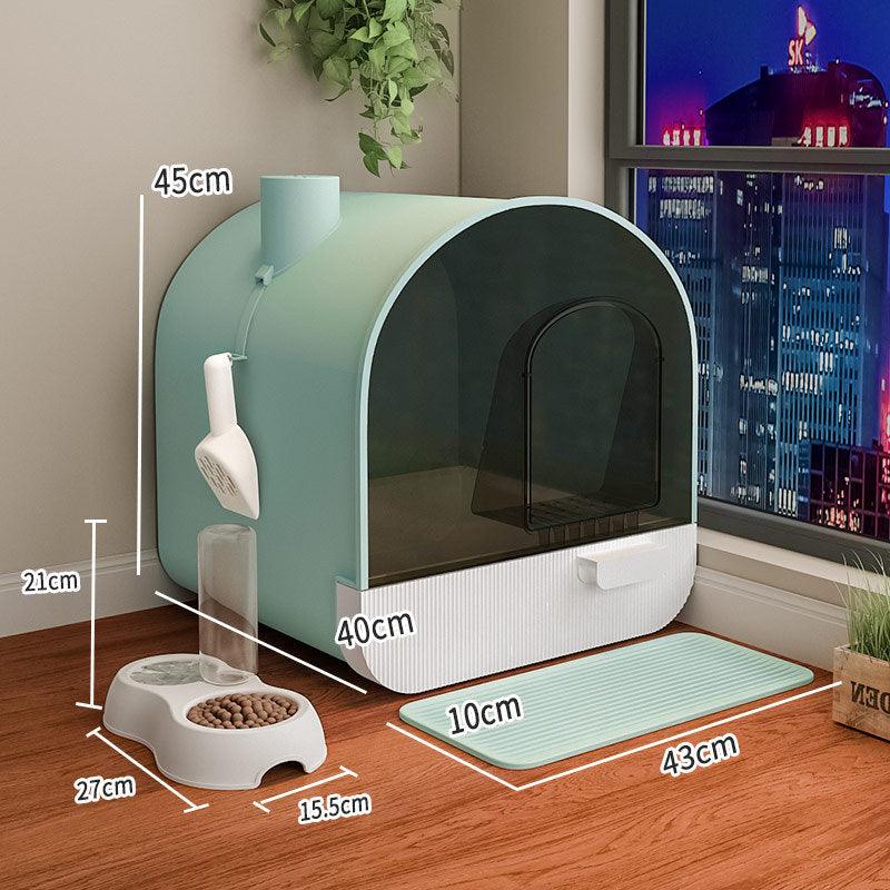 Ultimate Odor-Free Enclosed Cat Litter Box With Smart Features.