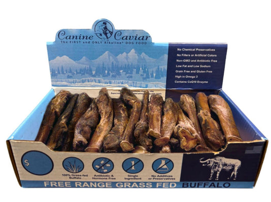 Canine Caviar 6" Grass-Fed Buffalo Lollipops for Optimal Health.