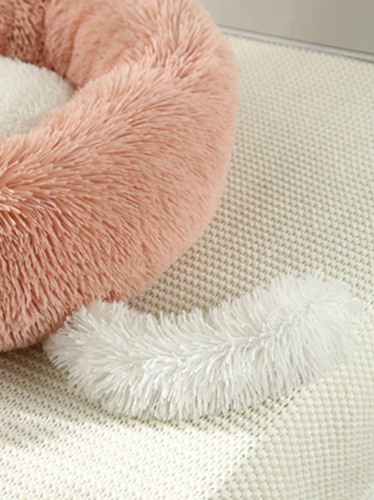 Plush Pet Bed with Ears and Tail for Cats and Small Dogs.
