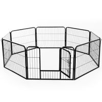 8 Panel Heavy Duty Powder Coated Metal Dog Pet Playpen.