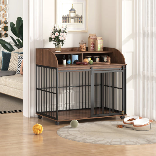 44'' Heavy Duty Large Dog Crate Furniture for Large Medium Dog.