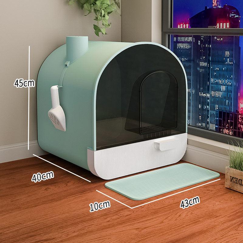 Ultimate Odor-Free Enclosed Cat Litter Box With Smart Features.