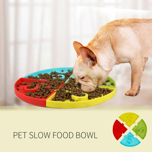 Silicone Bowl For Dogs And Cats. Slow Eating Feeding Food Bowls Portable.