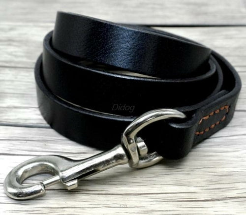 Durable Leather Dog Collar and Leash Genuine Leather Dogs Collar Pet.